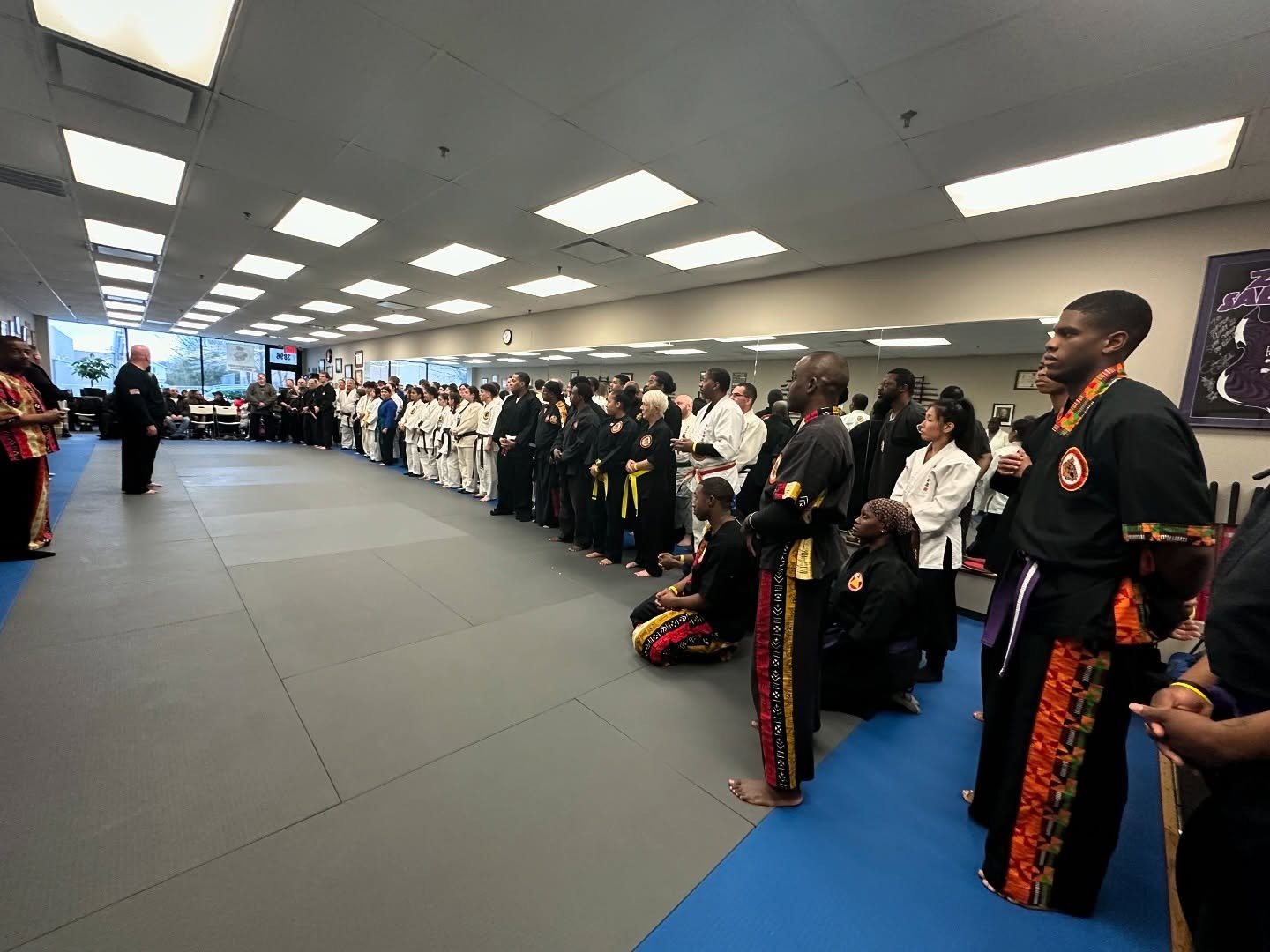 Self-Defense students training during class at Master Curry Karate Jujutsu Ryu in Staten Island