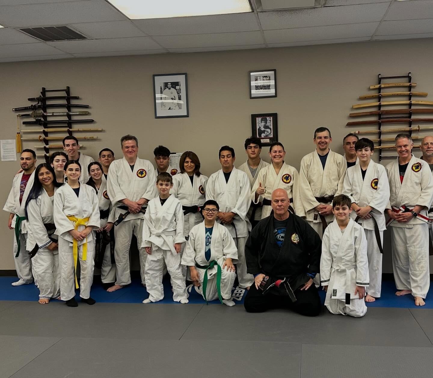 Students and black belts at Master Curry Karate Jujutsu Ryu in Staten Island