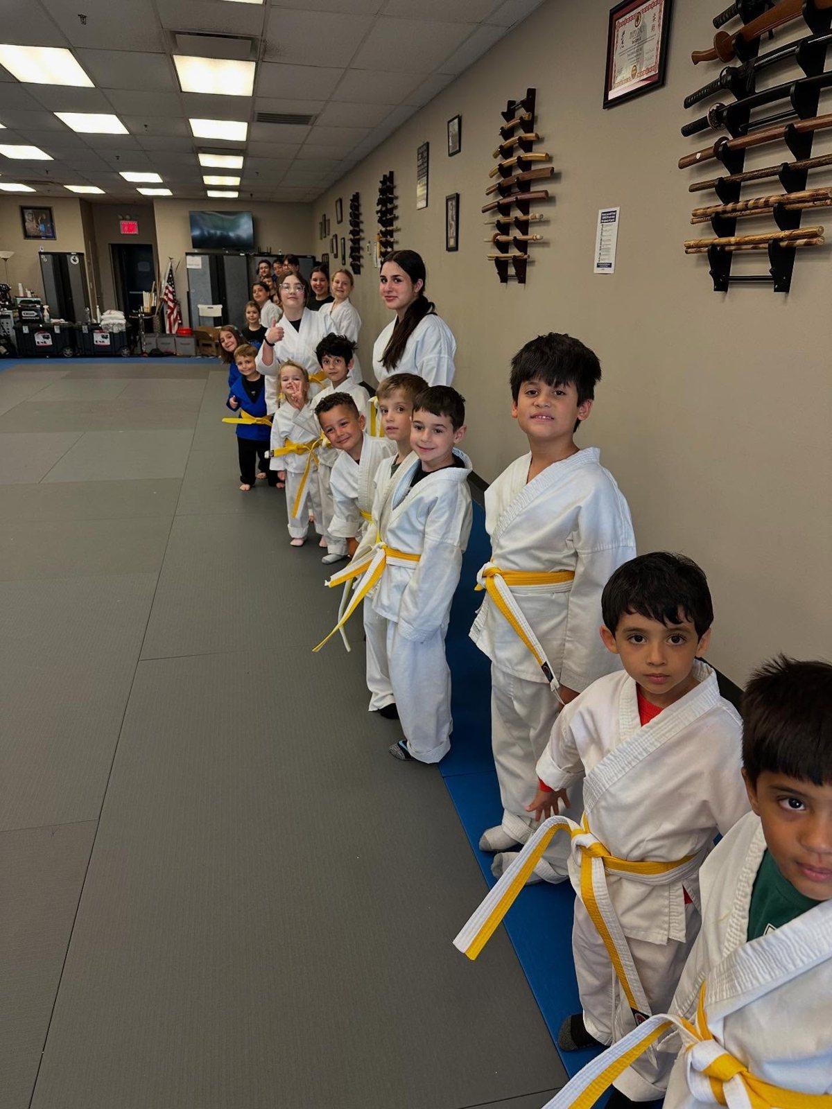 Campers running outside on a summer camp day with Master Curry Karate Jujutsu Ryu in Staten Island