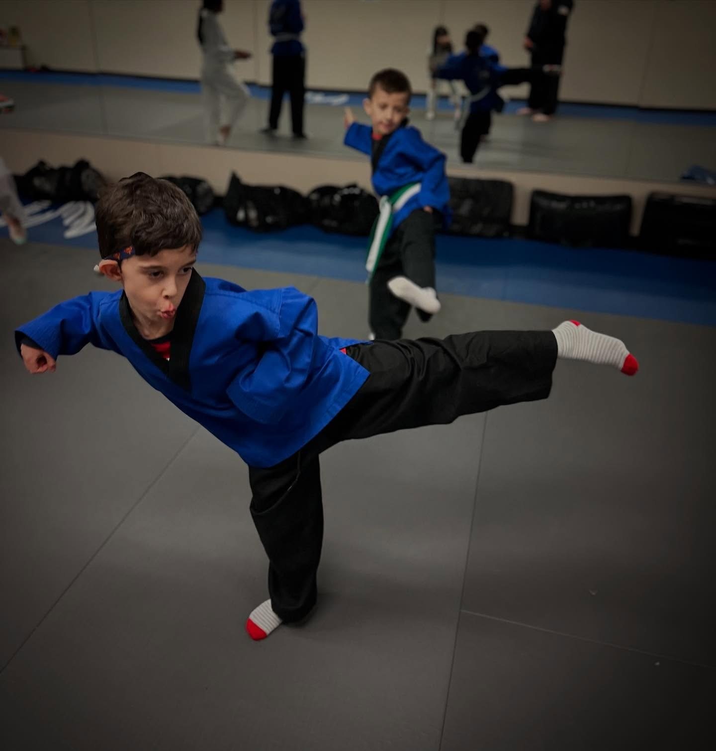 Is Your Child students training during class at Master Curry Karate Jujutsu Ryu in Staten Island