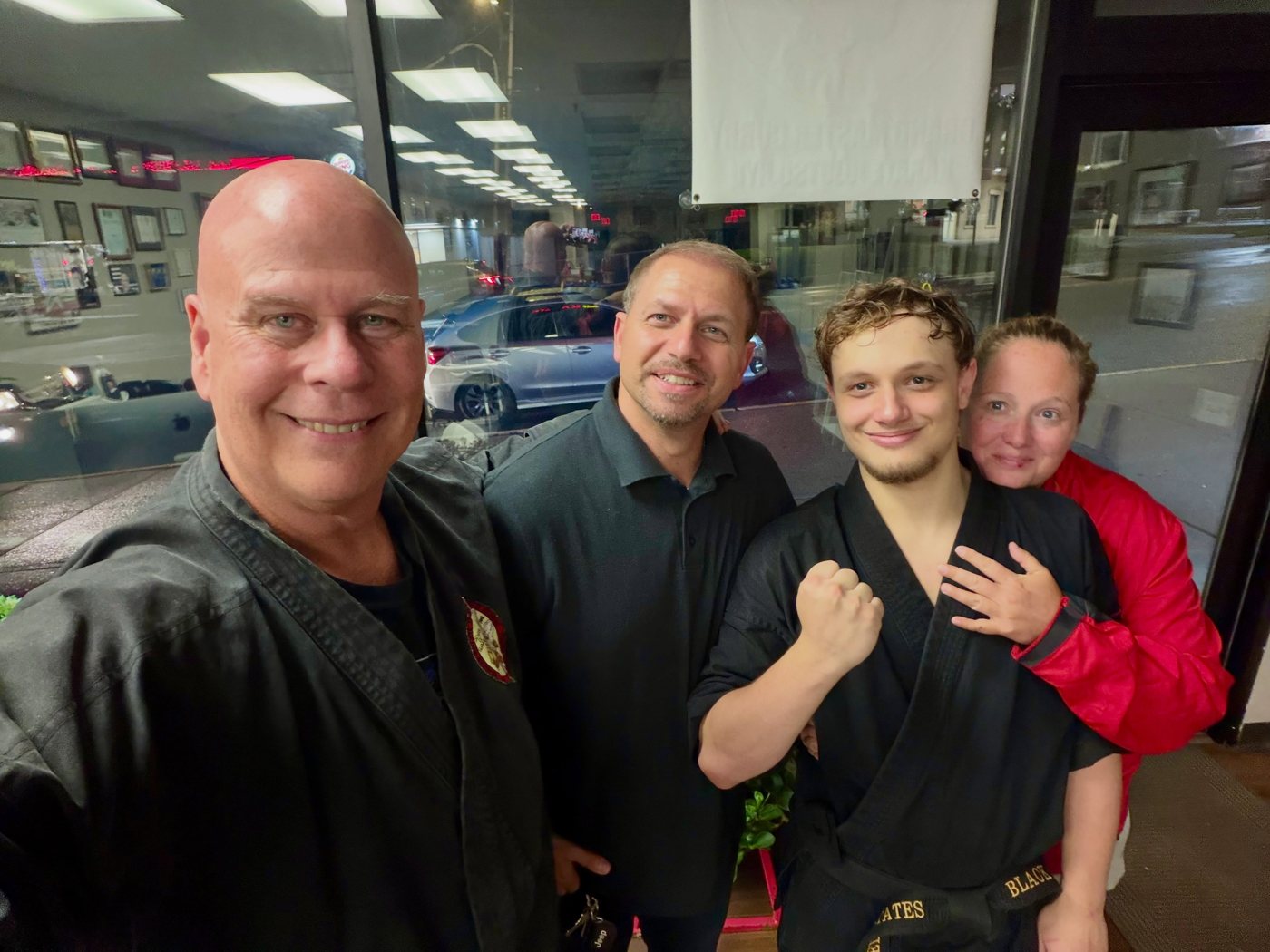 Master Curry with longtime student Joe Strano before he left for college on a scholarship